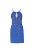 Decolletage Cobalt Mini Dress